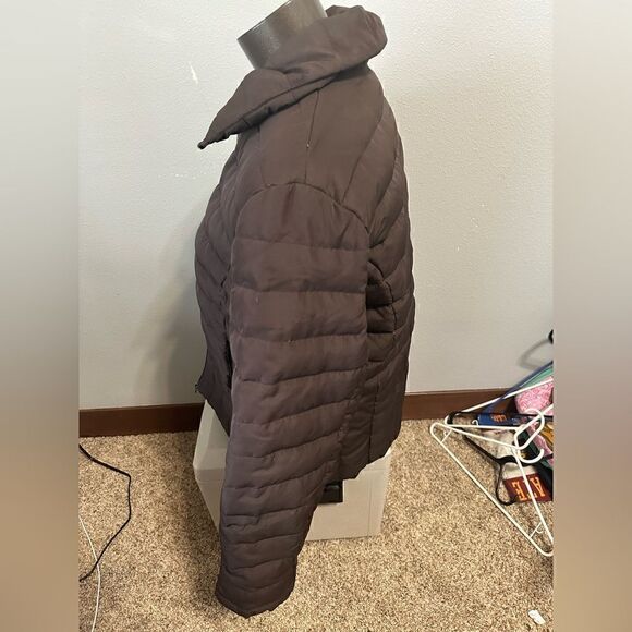 Kenneth Cole Reaction Womens XL Brown Full ZIP Puffer Jacket - Picture 3 of 7